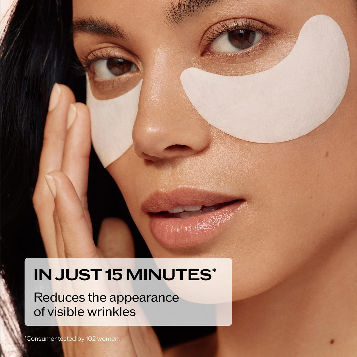 Shiseido Benefiance close-up of stretchy mask texture highlighting precise fit benefit