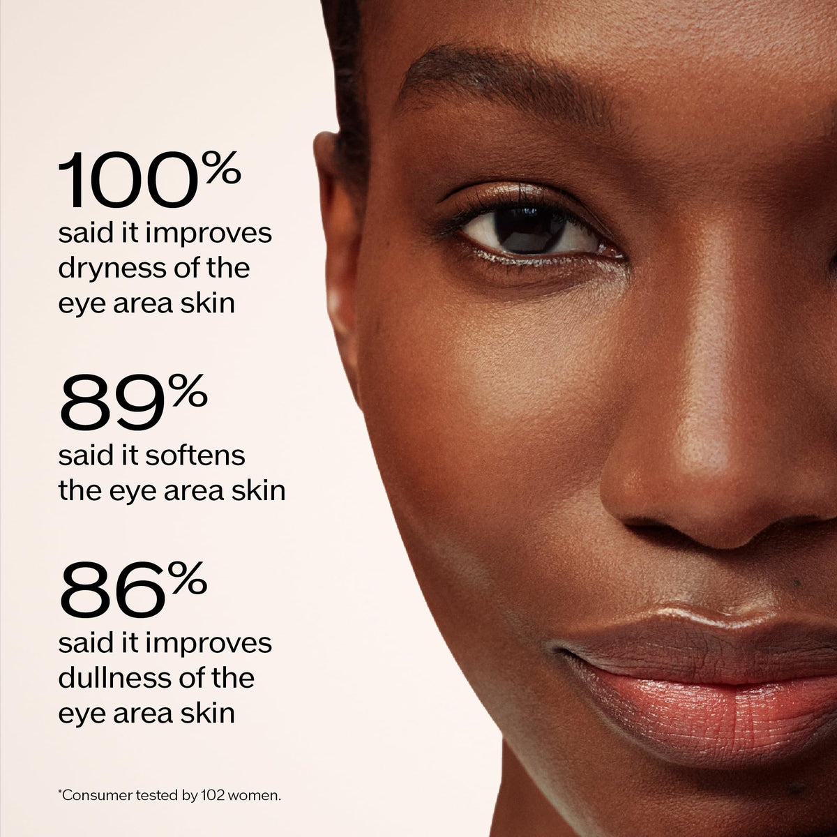 Shiseido Benefiance mask being worn by model demonstrating visible smoothing benefit