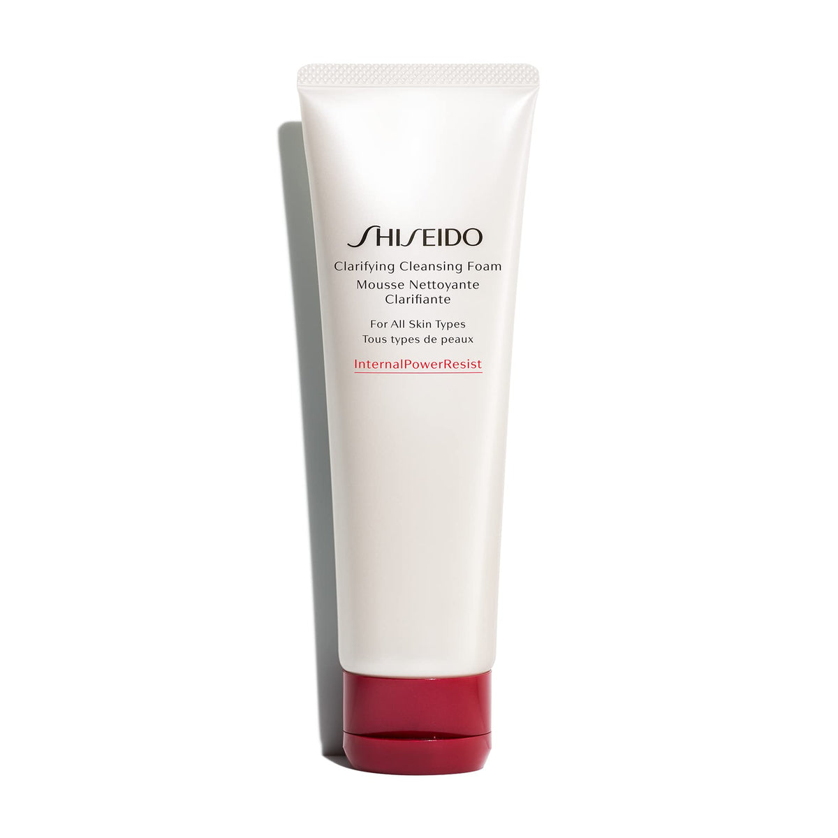 Shiseido front packaging showing cleanser and elegant branding for clear skin