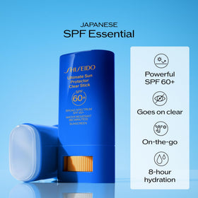Shiseido close-up of clear formula highlighting lightweight texture benefit