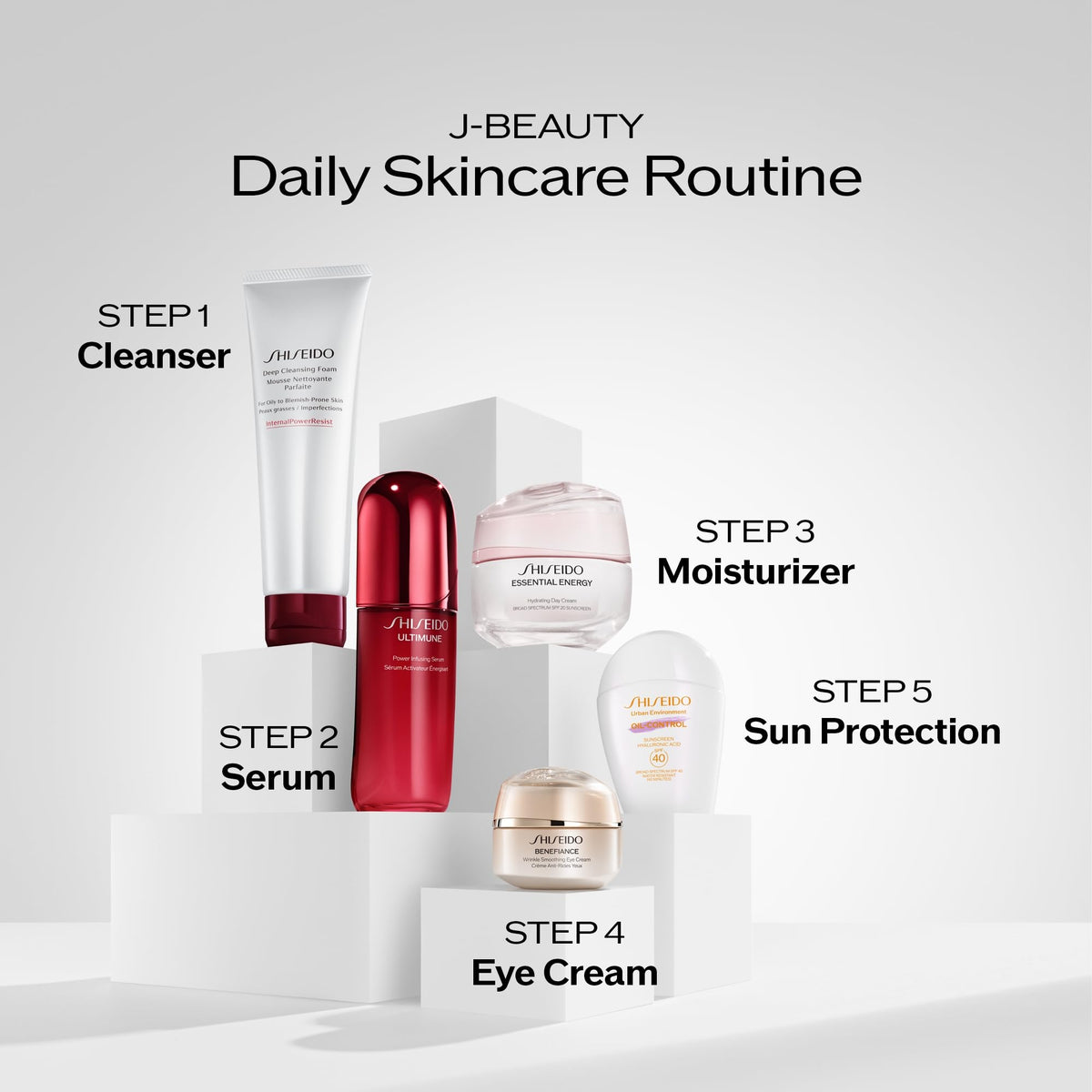 Shiseido 125 mL bottle beside everyday items showing compact travel-friendly size