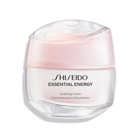 Shiseido essential energy front packaging showing jar and label, conveys premium hydration
