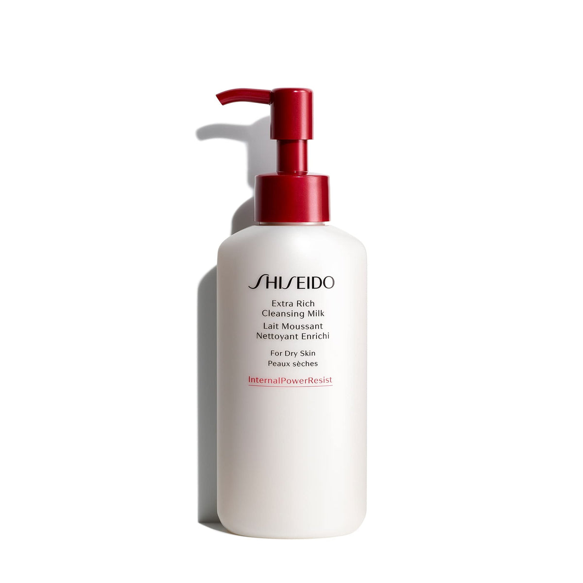 Shiseido bottle front view showing label and hydrating benefit