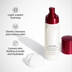 Shiseido foam texture close-up demonstrating lightweight cushion