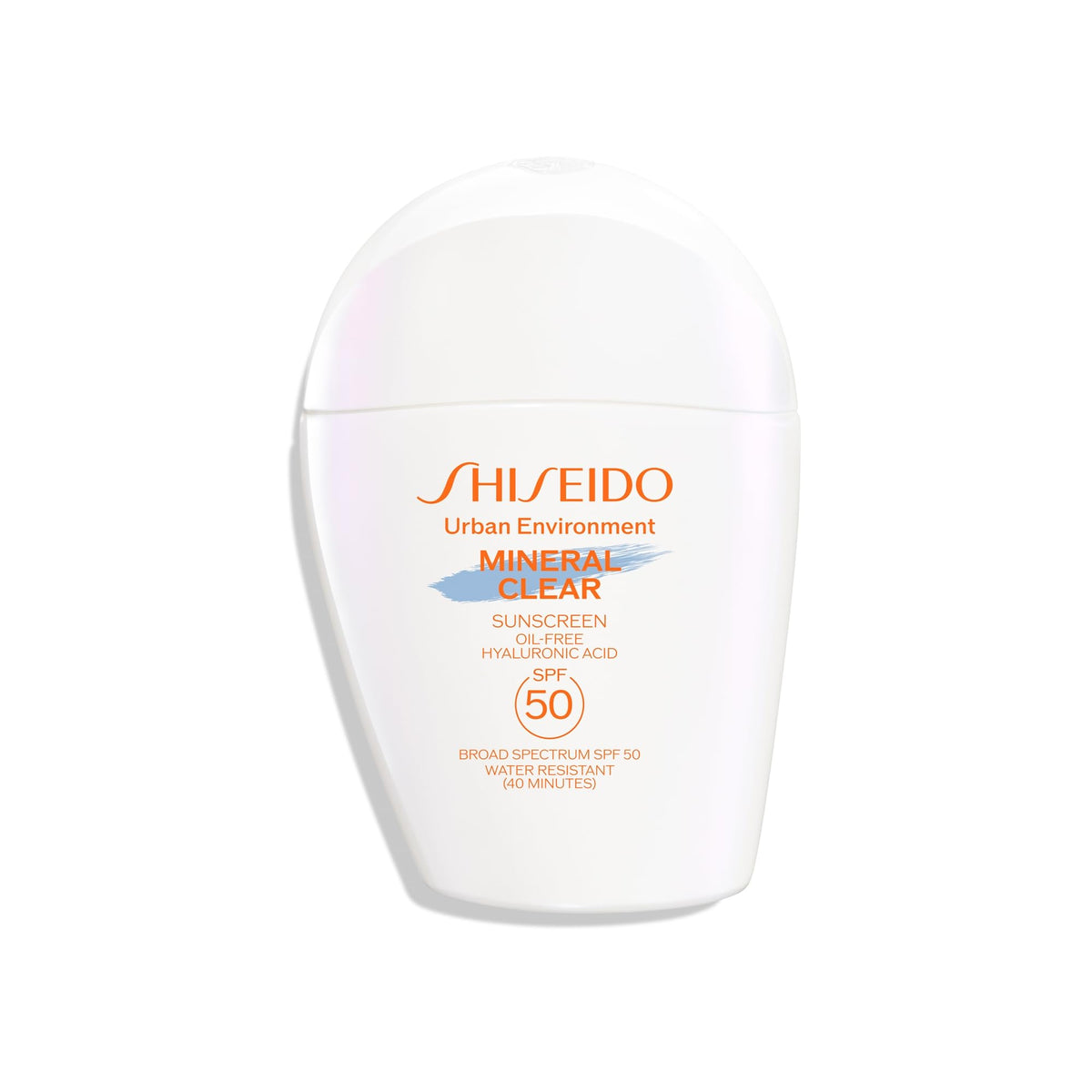Shiseido front packaging showing clear SPF 50 protection and benefits