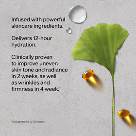 Shiseido ingredient display highlighting hyaluronic acid and protective extracts