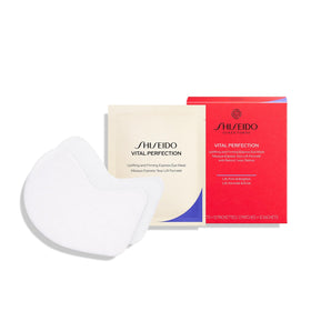 Shiseido mask on bathroom counter in lifestyle setting suggesting indulgent routine