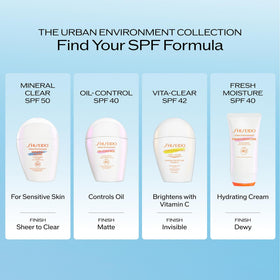 Shiseido lifestyle image of person outdoors showing daily environmental protection