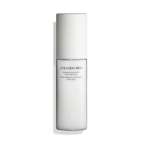 Shiseido men front packaging showing bottle and label, clear brand identity and benefit