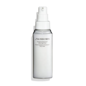 Shiseido men pump dispenser closeup focusing on easy controlled dosing benefit