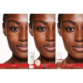 Shiseido RevitalEssence on a vanity giving a polished morning routine look