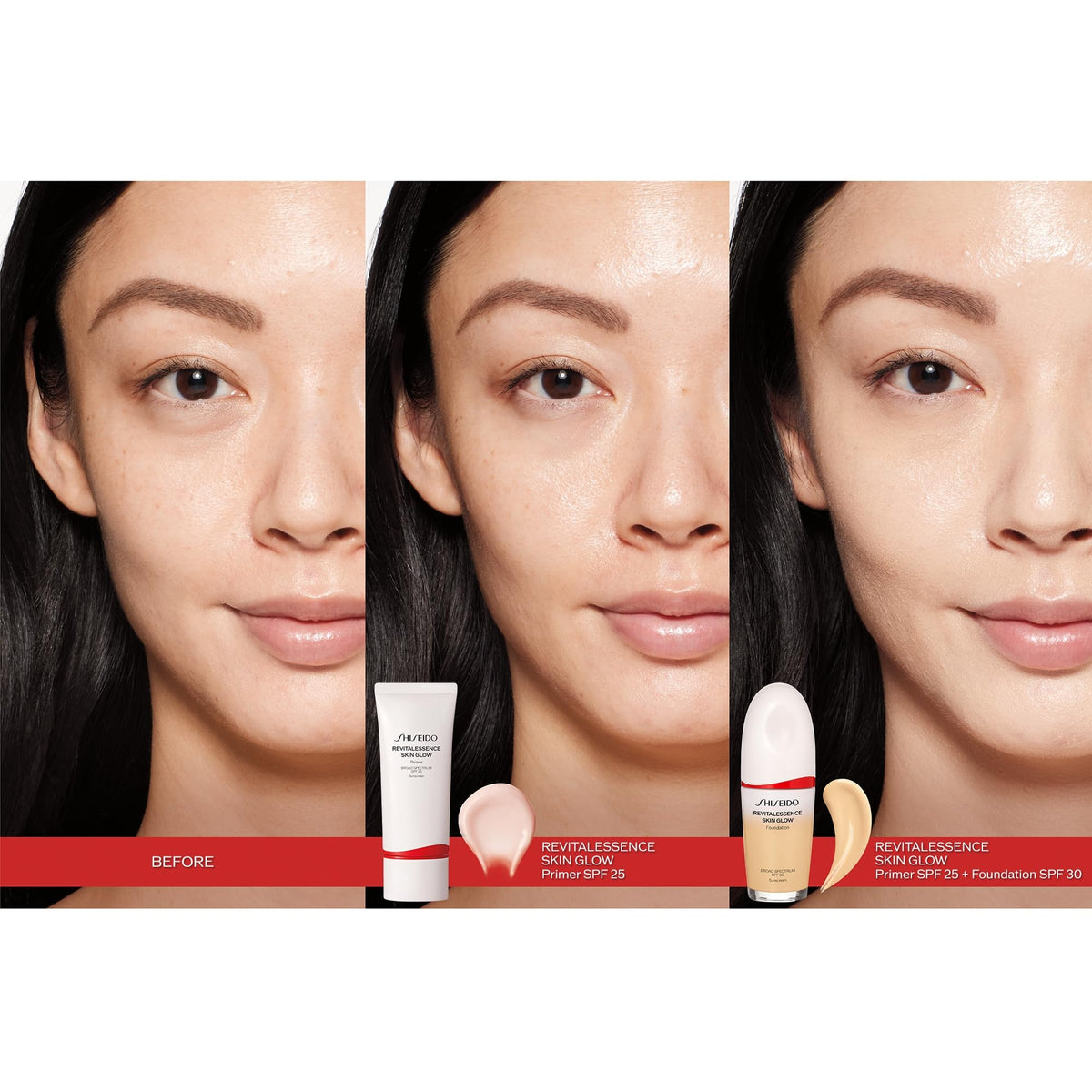 Shiseido RevitalEssence worn under foundation improving makeup wear