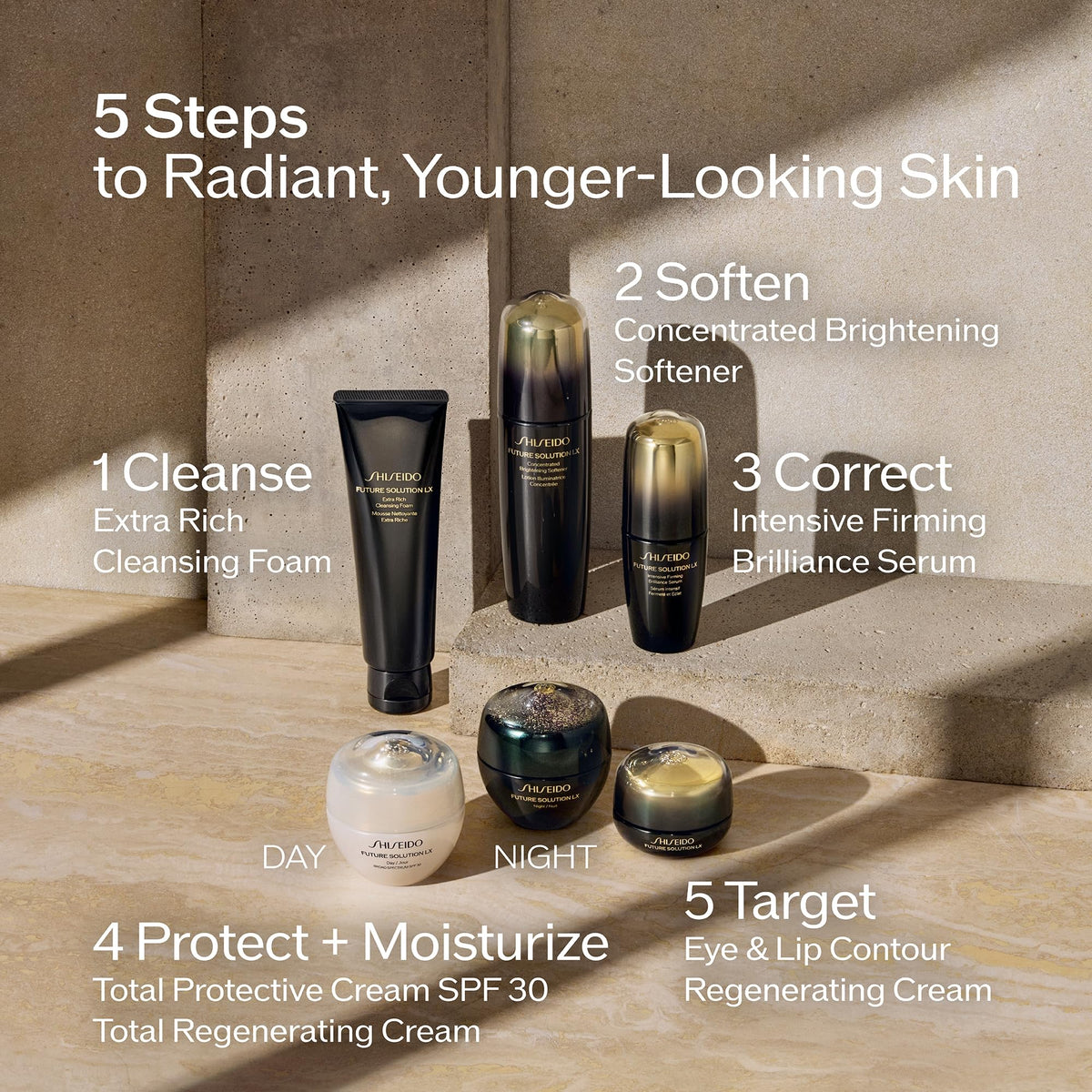 Shiseido softener soaked on cotton pad illustrating recommended application method for even distribution benefit