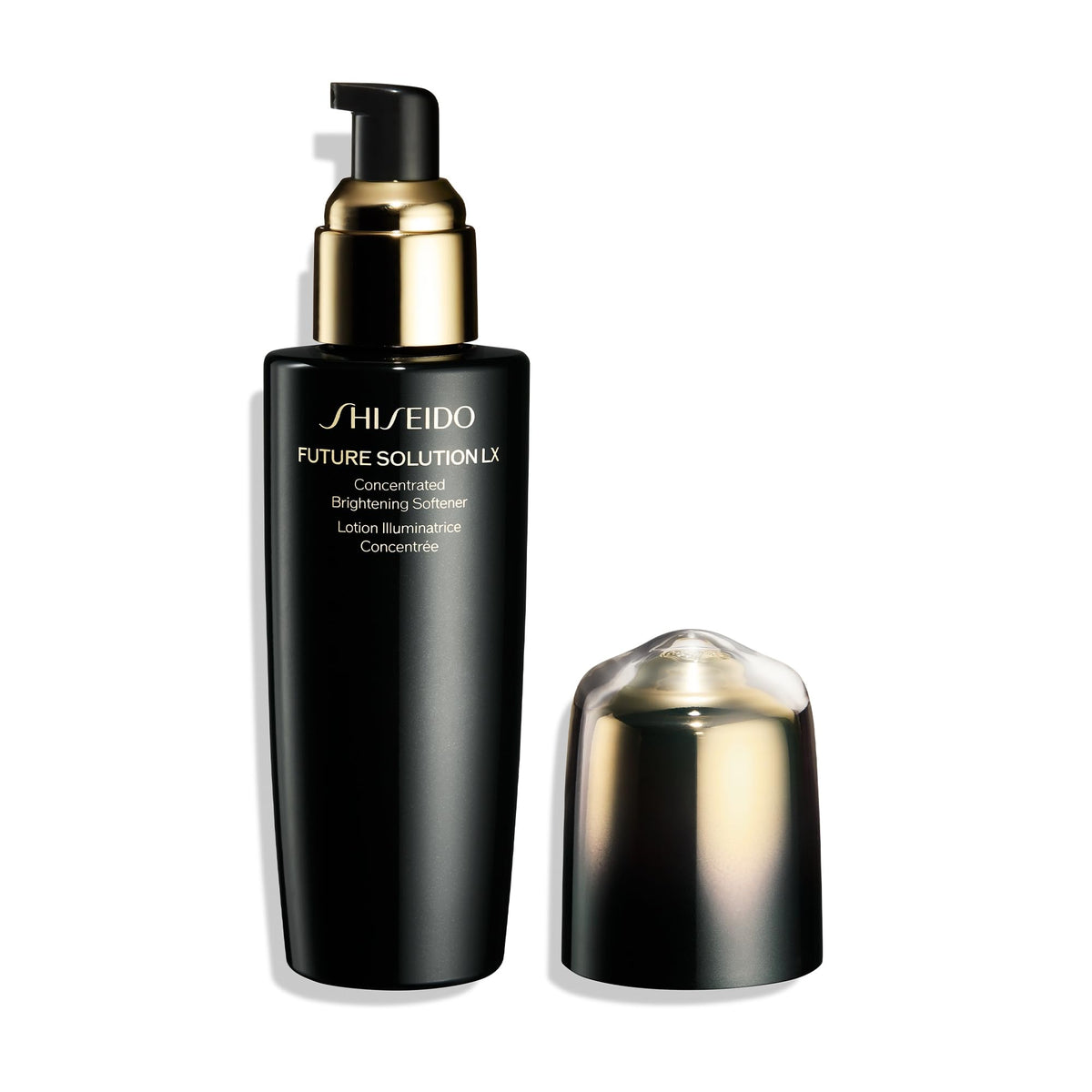 Shiseido 170ml bottle next to common items for scale showing true product size and travel planning benefit