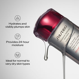 Shiseido Treatment Softener Enriched label detail showing ingredient hints and technology benefits