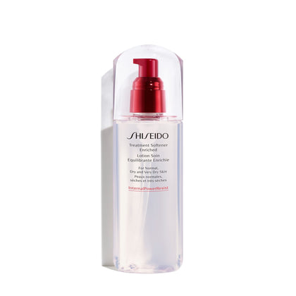 Shiseido bottle front showing label and packaging, highlighting nourishing formulation