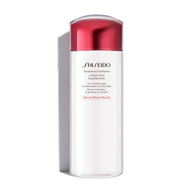 Shiseido bottle front view showing label and clean design for brand clarity