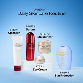 Shiseido 50 mL tube beside common items to show compact scale