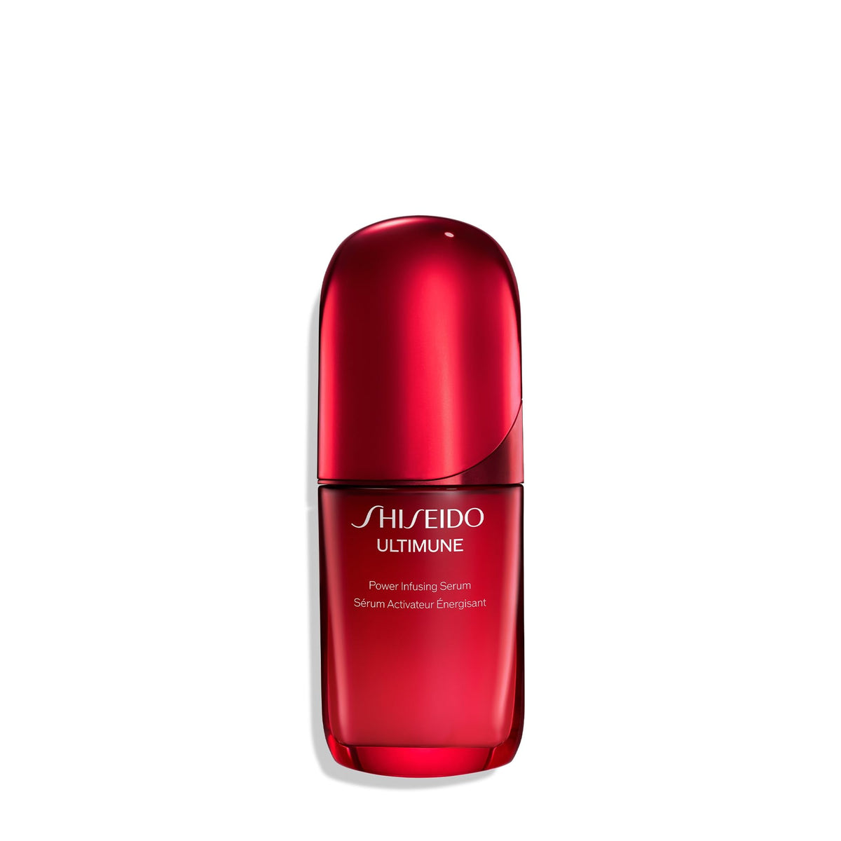 Shiseido Ultimune front bottle showing sleek design and brand radiance benefit