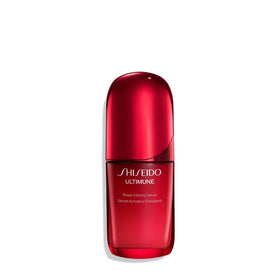 Shiseido Ultimune front bottle showing sleek design and brand radiance benefit