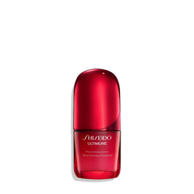 Shiseido Ultimune front packaging showing sleek bottle and size