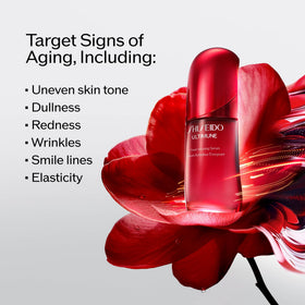 Shiseido Ultimune serum drop texture highlighting lightweight hydration