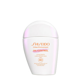 Shiseido Urban Environment front view showing 30 mL tube and SPF benefit