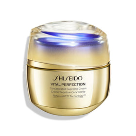 Shiseido jar front view showing packaging and luxurious design for anti-aging benefits