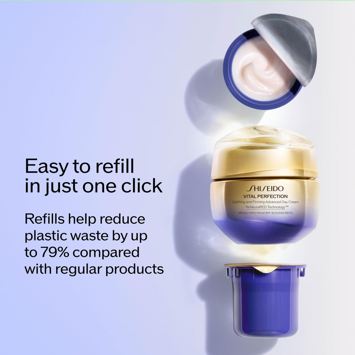 Shiseido 50 mL size comparison showing travel‑friendly volume