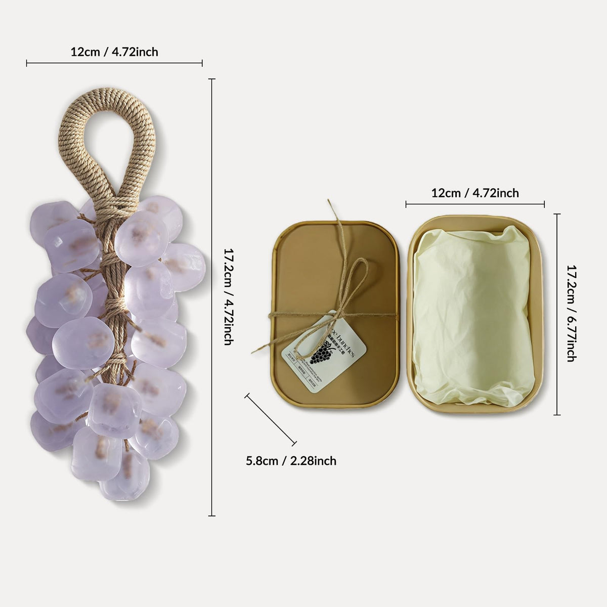 SHLLON grape soap in shower setting demonstrates grip and drying-to-last-longer benefit