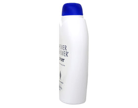 Shower to Shower sport held in hand to show 13-ounce size and value per bottle