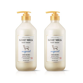 SHOWERMATE front packaging showing goat milk body wash and moisturizing benefit