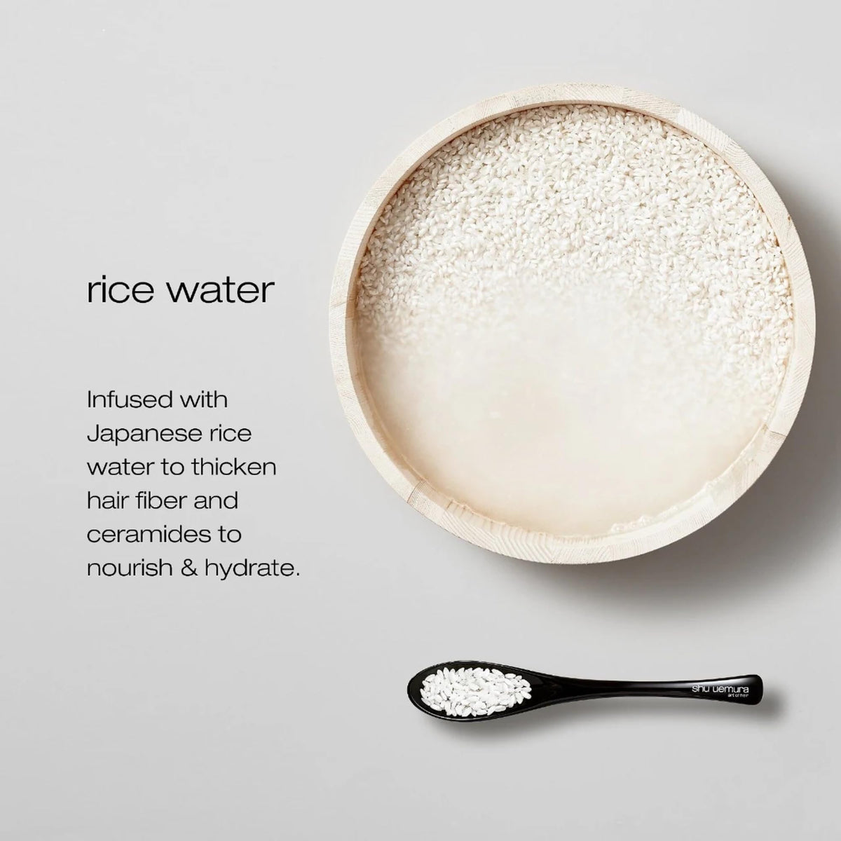 shu uemura application in shower showing conditioner in hands for efficient repair and hydration