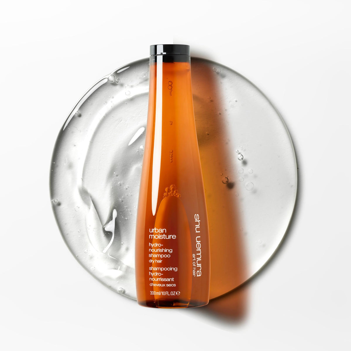shu uemura art of hair moringa and red algae ingredients illustrating nourishing benefits