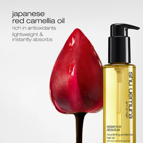 shu uemura art of hair before and after shine improvement on strands