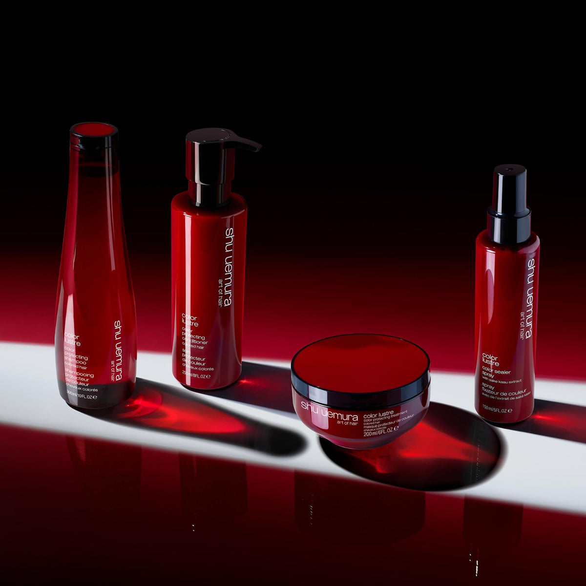 shu uemura art of hair after-wash shiny hair showcasing enhanced vibrancy