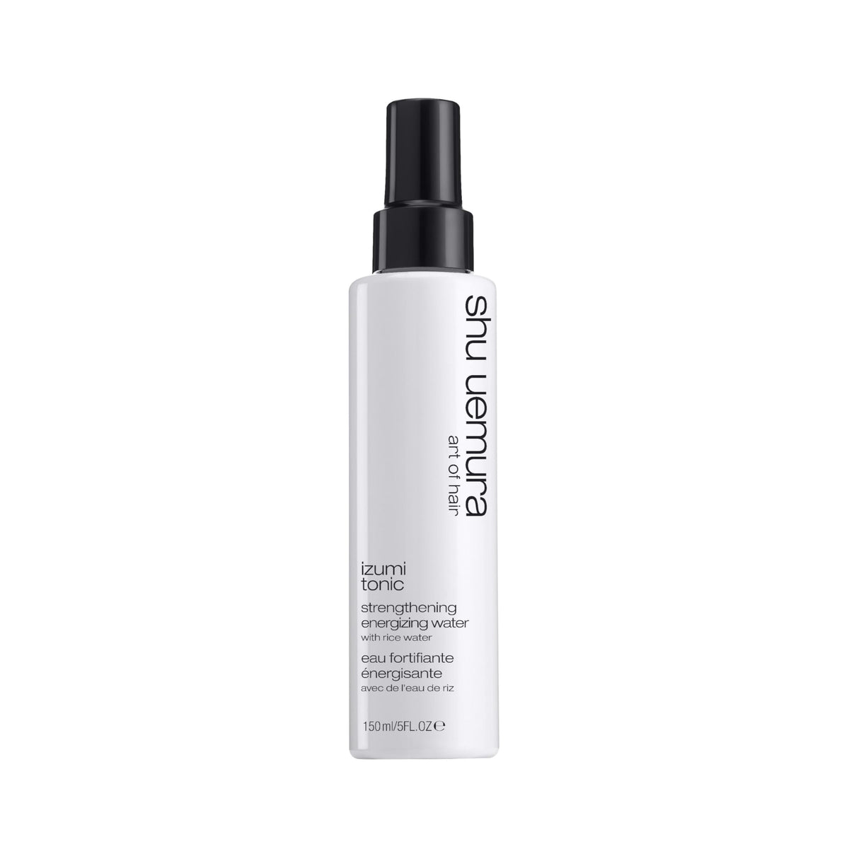 shu uemura art of hair bottle front packaging showing brand and product benefits