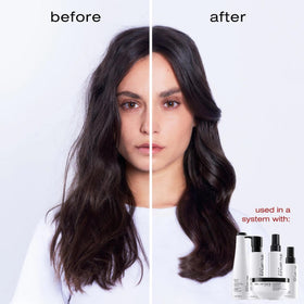 shu uemura creamy conditioner texture being poured to show lightweight, hydrating formula