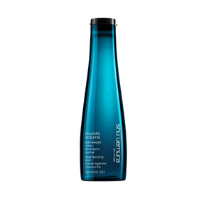 shu uemura bottle front view highlighting label and sleek design for shelf appeal