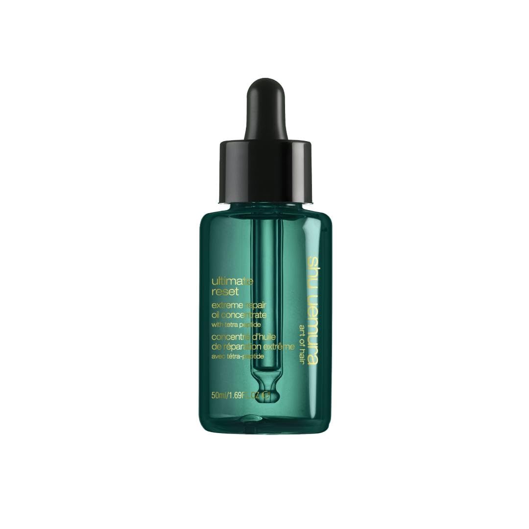 shu uemura bottle front view showing sleek packaging and product benefit