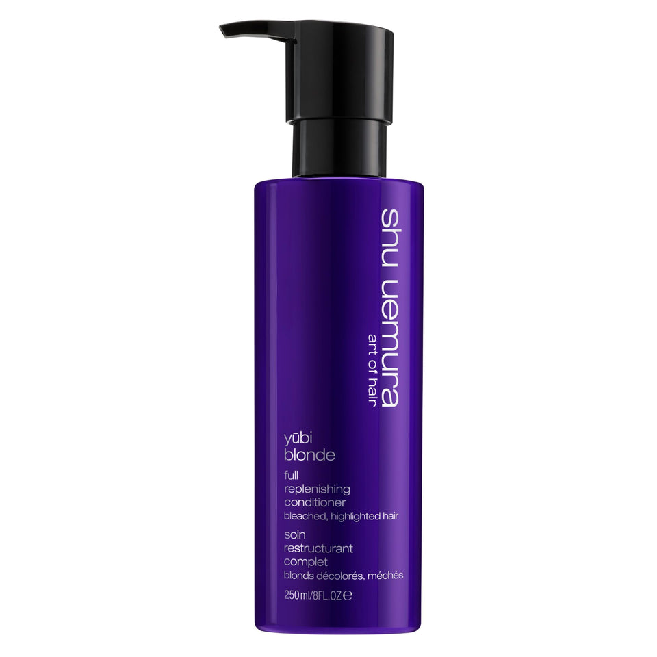 shu uemura art of hair front bottle view showing elegant packaging and product identity