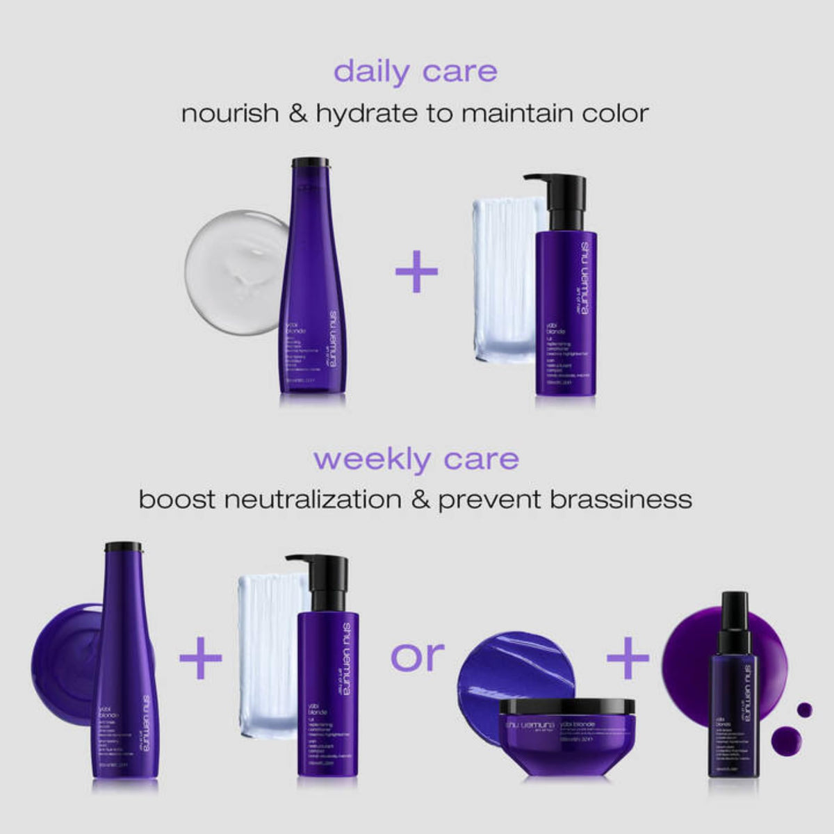 shu uemura art of hair shampoo in shower showing in-use benefit