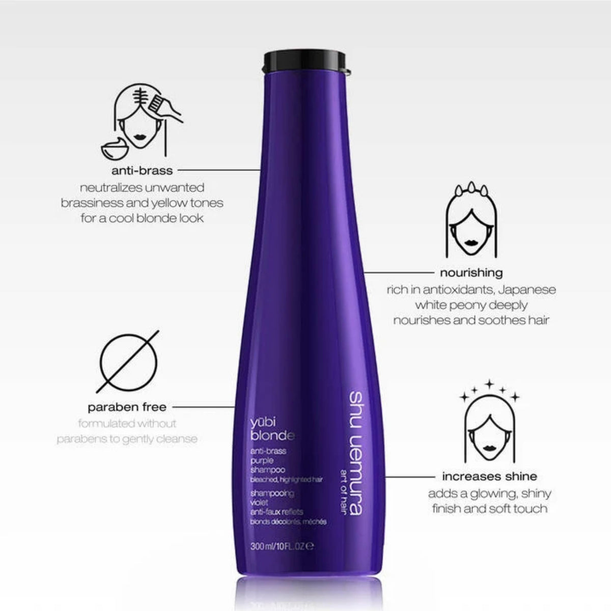 shu uemura art of hair pump and cap detail for easy dispensing