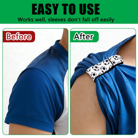 Shupakul in-use image of player wearing sleeve holder for stable sleeves while running