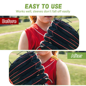 Shupakul sleeve holder worn on forearm showing secure sleeve control during play