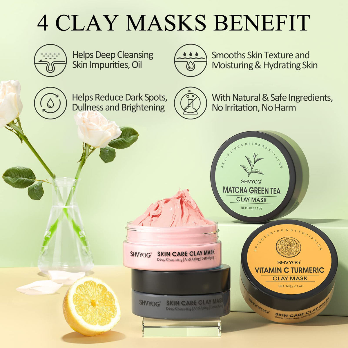 SHVYOG Dead Sea mud texture close-up, rich minerals for deep cleanse