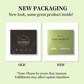 SHVYOG green tea mask being spread, helps detoxify and tone skin