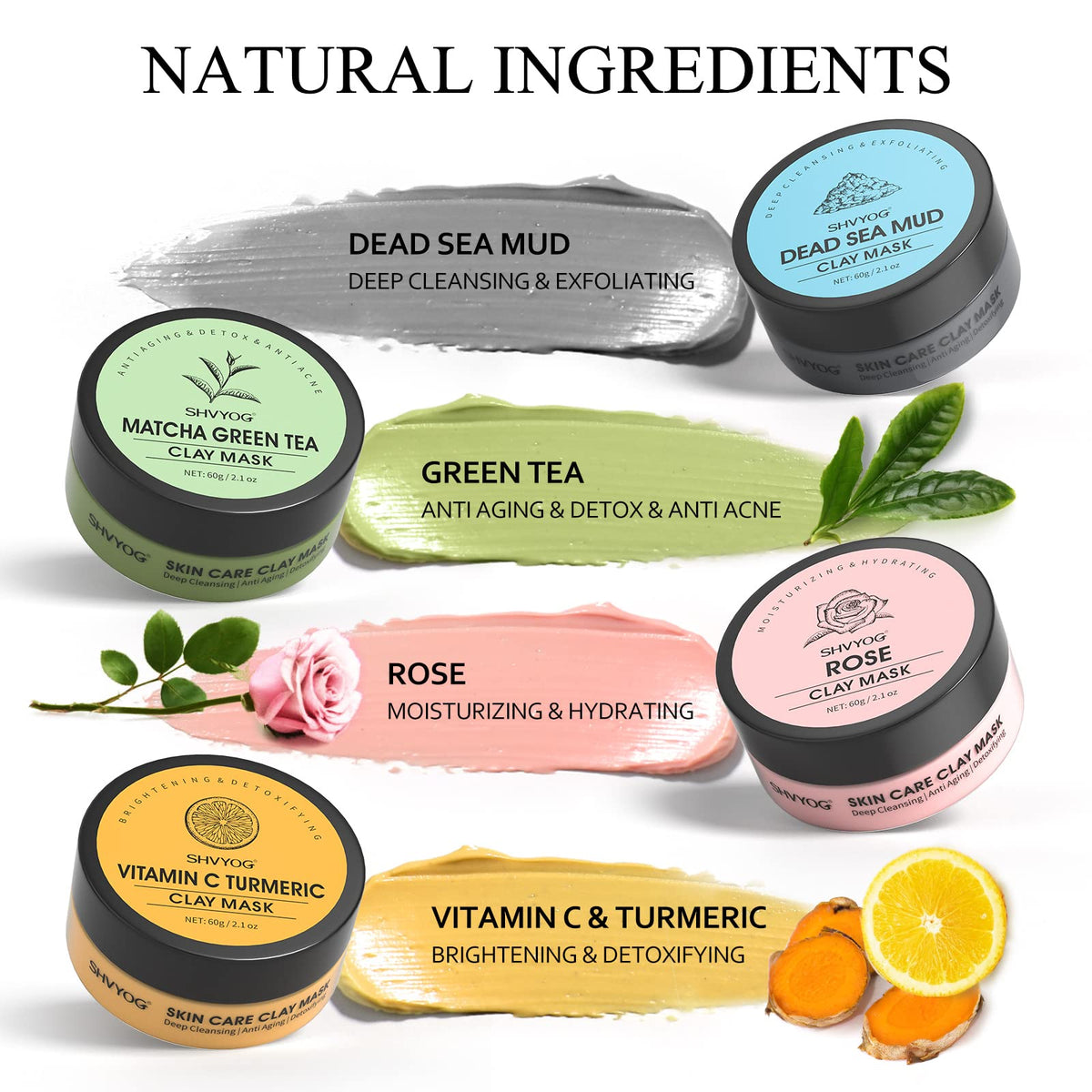 SHVYOG turmeric vitamin C jar closed, promotes brighter skin tone