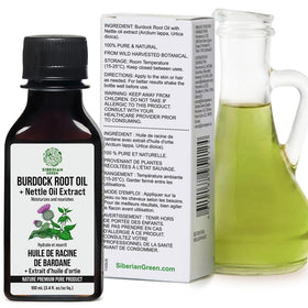 Siberian Green hair ends after oil for improved shine and reduced split ends