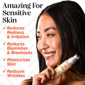 sibu cream application on hand demonstrating lightweight absorption and hydration